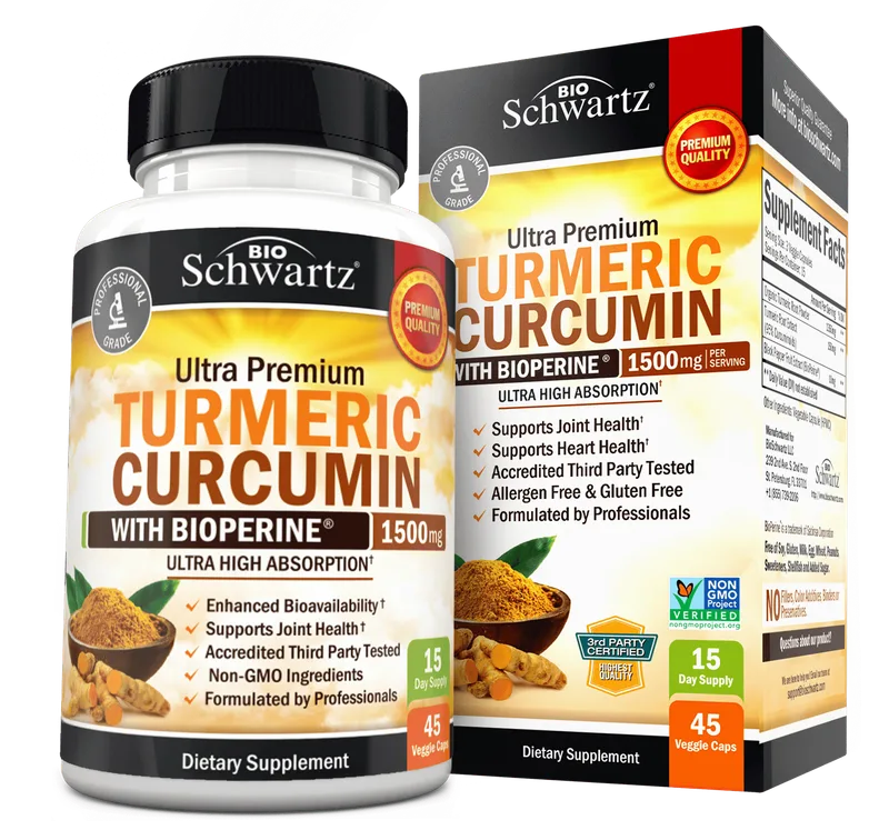 Turmeric Curcumin 1500mg Capsules, 45ct