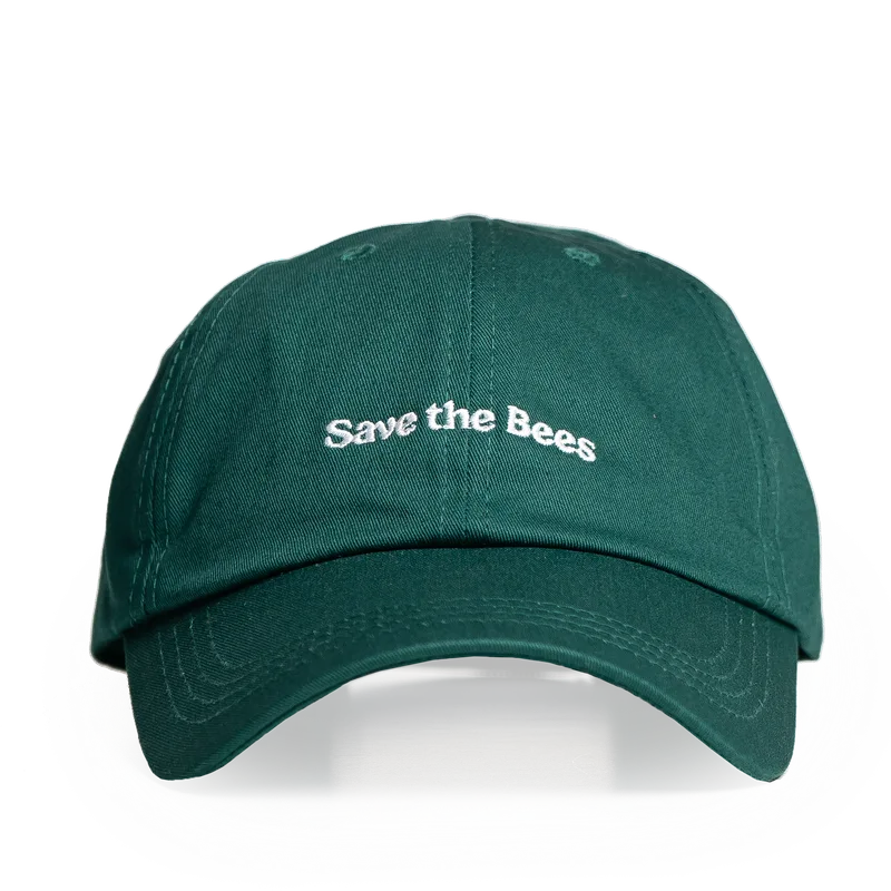 Green Save the Bees Unstructured Hat