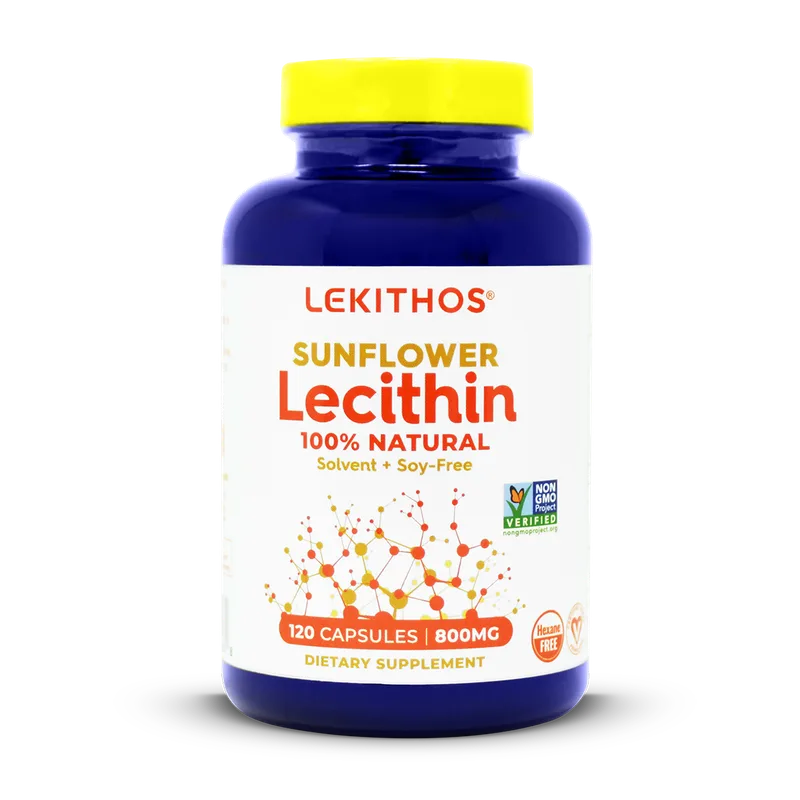 100% Natural Sunflower Lecithin Capsules