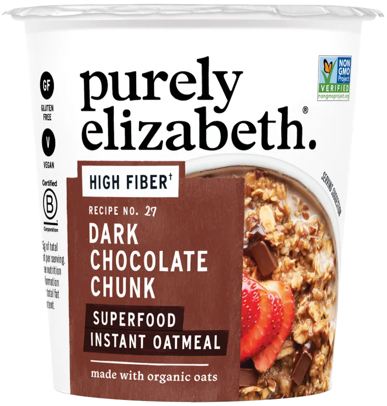 Dark Chocolate Chunk Superfood Oat Cup with Prebiotic Fiber