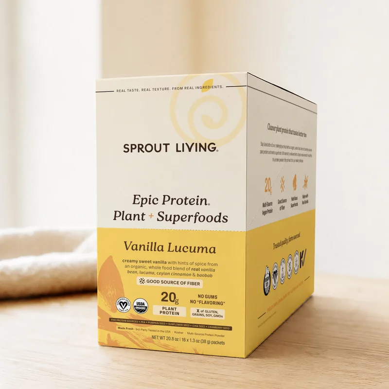 Epic Protein, Vanilla Lucuma, Box (16 singles)