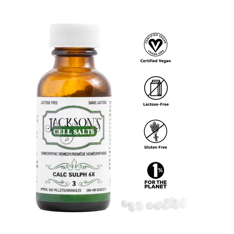 Calc Sulph 6X: A Vegan, Lactose-Free Cell Salt for Skin Wellness