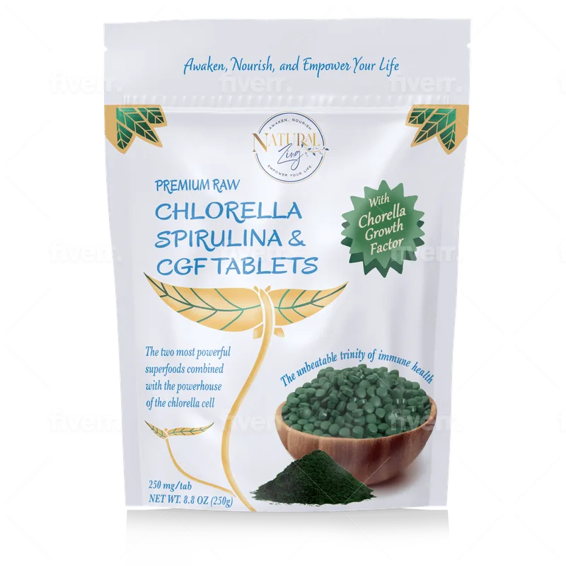 Chlorella/Spirulina/Chlorella Growth Factor Tablets 45/45/10