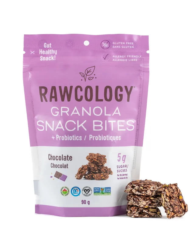 Chocolate Granola Snack Bites with Probiotics