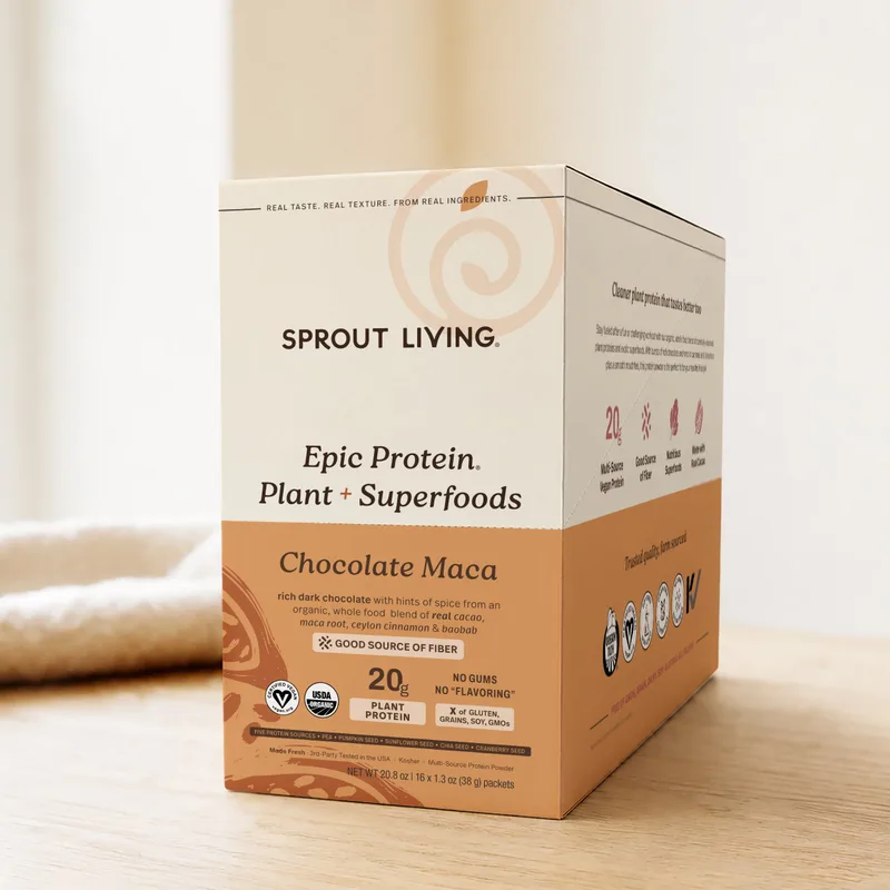 Epic Protein, Chocolate Maca, Box (16 singles)