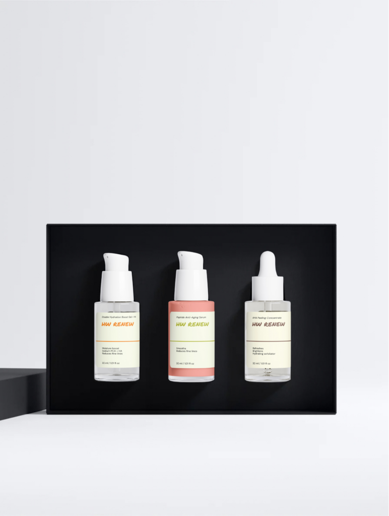 HW Renew Set: AHA Peel, Hydration Gel & Peptide Serum