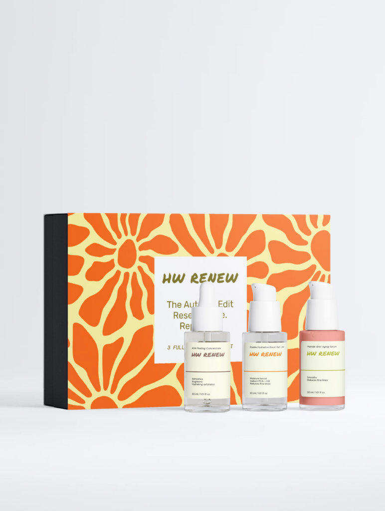 HW Renew Set: AHA Peel, Hydration Gel & Peptide Serum